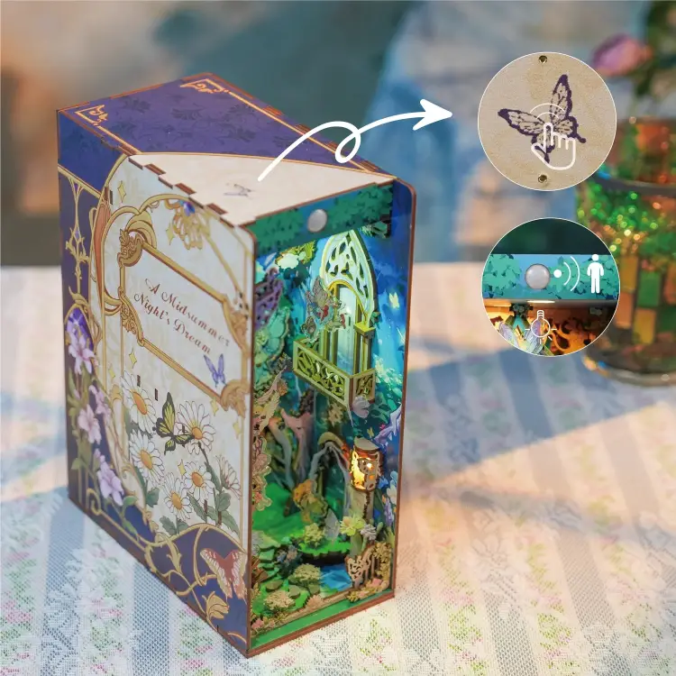 Tonecheer - BOOK NOOK KIT - DIY- A Midsummer Night's dream - 206pcs + LED Light