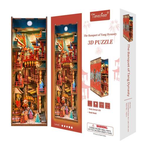 Tonecheer - BOOK NOOK KIT - DIY- The banquet of Tang Dynasty - 260pcs + LED Light