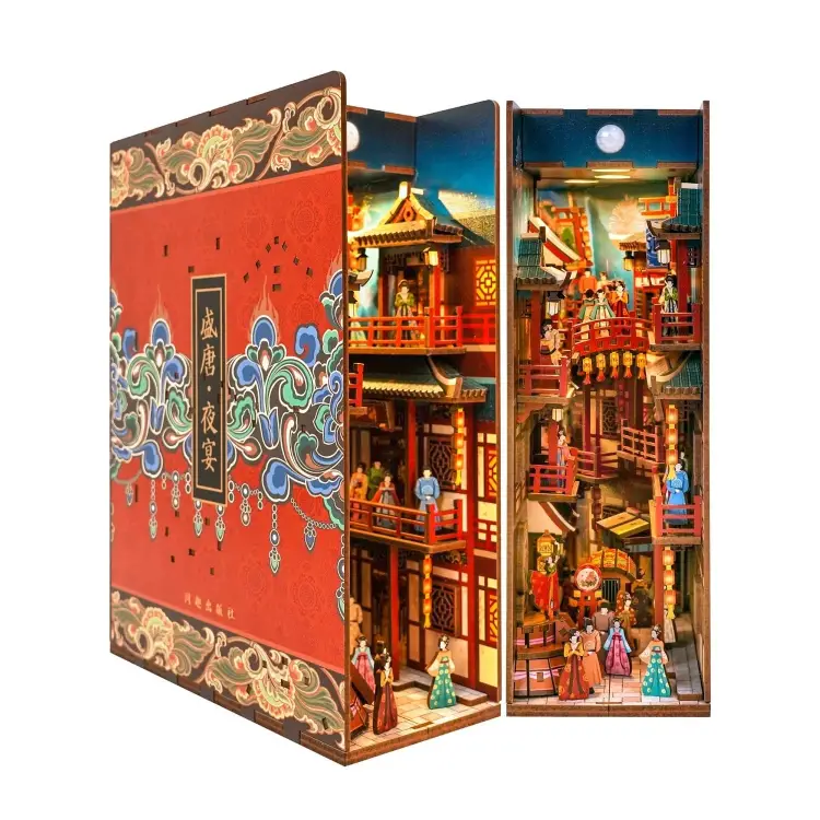 Tonecheer - BOOK NOOK KIT - DIY- The banquet of Tang Dynasty - 260pcs + LED Light