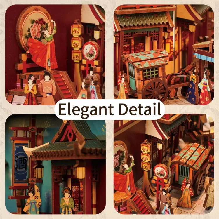Tonecheer - BOOK NOOK KIT - DIY- The banquet of Tang Dynasty - 260pcs + LED Light