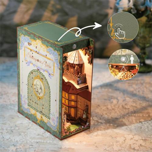 Tonecheer - BOOK NOOK KIT - DIY- Shakespeare's Verse - 212pcs + LED Light