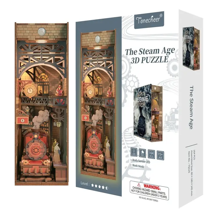 Tonecheer - BOOK NOOK KIT - DIY- The steam age - 164pcs + LED Light