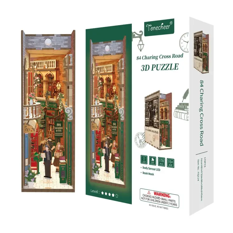 Tonecheer - BOOK NOOK KIT - DIY- 84 Charing Cross Road - 178pcs + LED Light