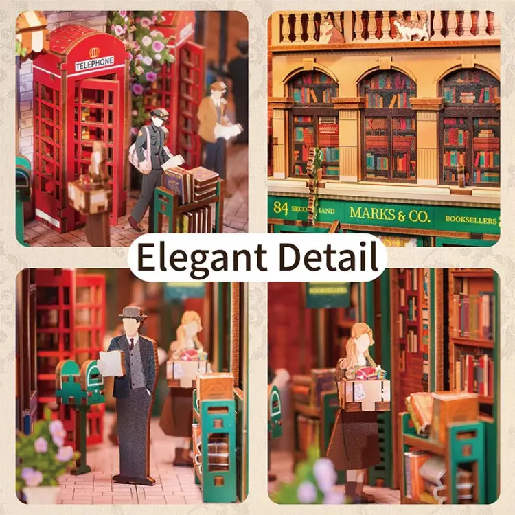 Tonecheer - BOOK NOOK KIT - DIY- 84 Charing Cross Road - 178pcs + LED Light