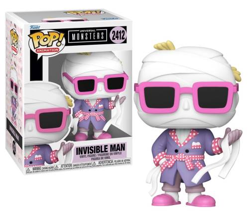 Funko - UNIVERSAL MONSTERS - POP Movies N° 2412 - Invisible Man with Chase