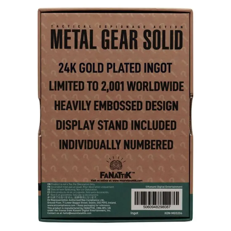 Fanattik - METAL GEAR SOLID 2 - Raiden - Limited Edition Ingot