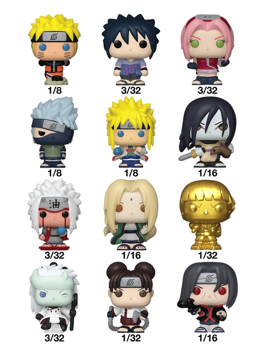 Funko - NARUTO SHIPPUDEN - Mystery Bitty Pop (Box 32 pièces)