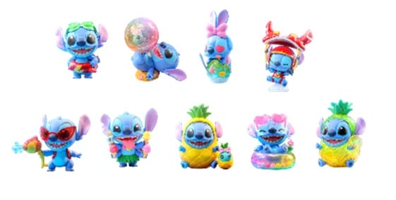 Yume - LILO & STITCH - Stitch on Holiday - Assortiment 8 Fig. Cosbi 8cm