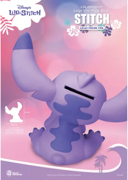 Beast Kingdom - LILO & STITCH - Stitch "Lilac Color" - Piggy Bank 44cm