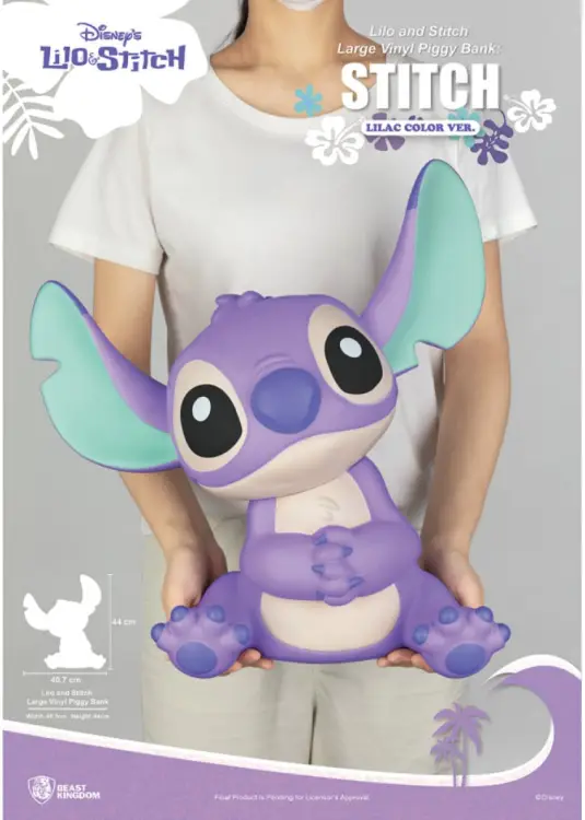 Beast Kingdom - LILO & STITCH - Stitch "Lilac Color" - Piggy Bank 44cm