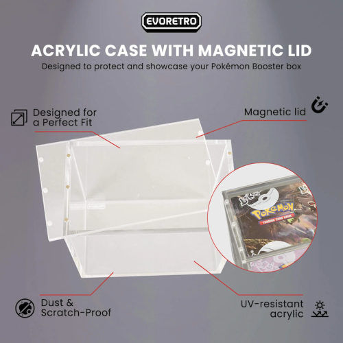 Evoretro - EVORETRO - Acrylique Magnetic Protector For Display 36 Pokemon 1pc