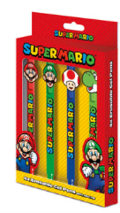 Pyramid - SUPER MARIO - 4 Head Topper Erasable Gel Pens