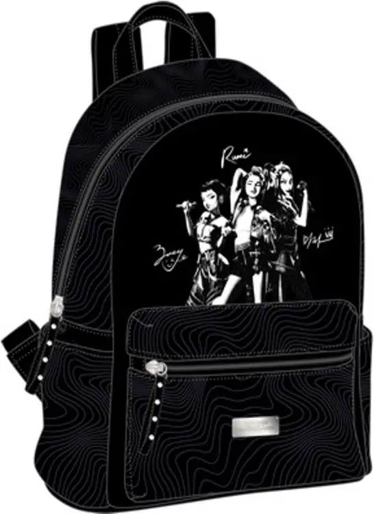 Safta - K-POP DEMON HUNTERS - Black - PU Backpack '28x24x12cm'