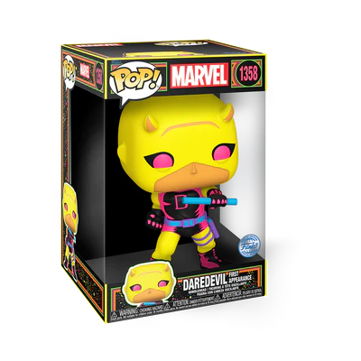 Funko - MARVEL - POP Jumbo N° 1358 - Daredevil (YLW/RD) (BLKLT)