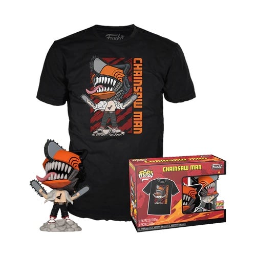 Funko Tees - CHAINSAW MAN - POP N° 1804 - Chainsaw Man + Tee (S)