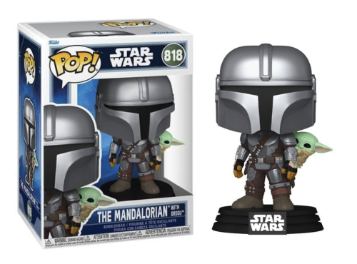 Funko - MANDALORIAN & GROGU - POP Star Wars N° 818 - Mandalorian With Grogu