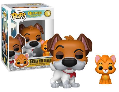 Funko - OLIVER & COMPANY - POP & Buddy N° 1705 - Dodger with Oliver with Chase