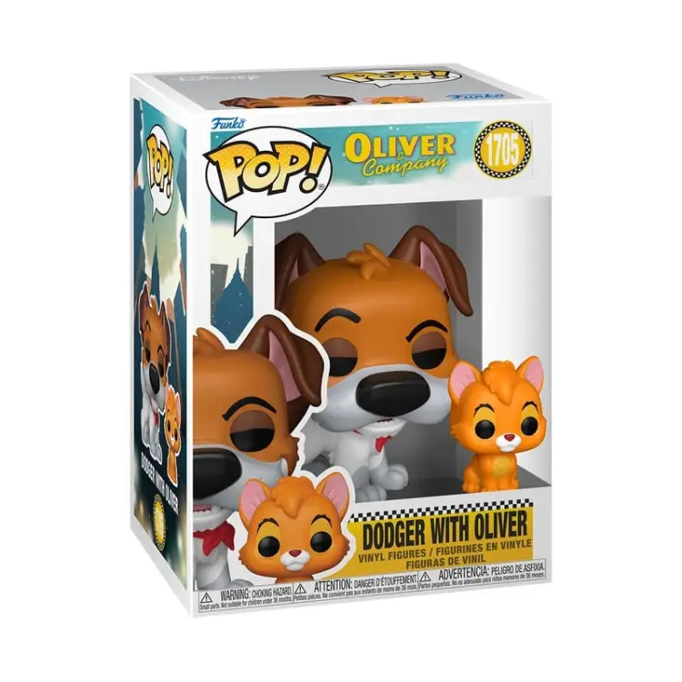 Funko - OLIVER & COMPANY - POP & Buddy N° 1705 - Dodger with Oliver with Chase