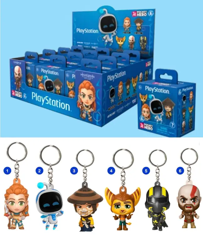 Yume - PLAYSTATION - Pocket Hero - Assort 12 Keychain BLIND BOX 5.5cm