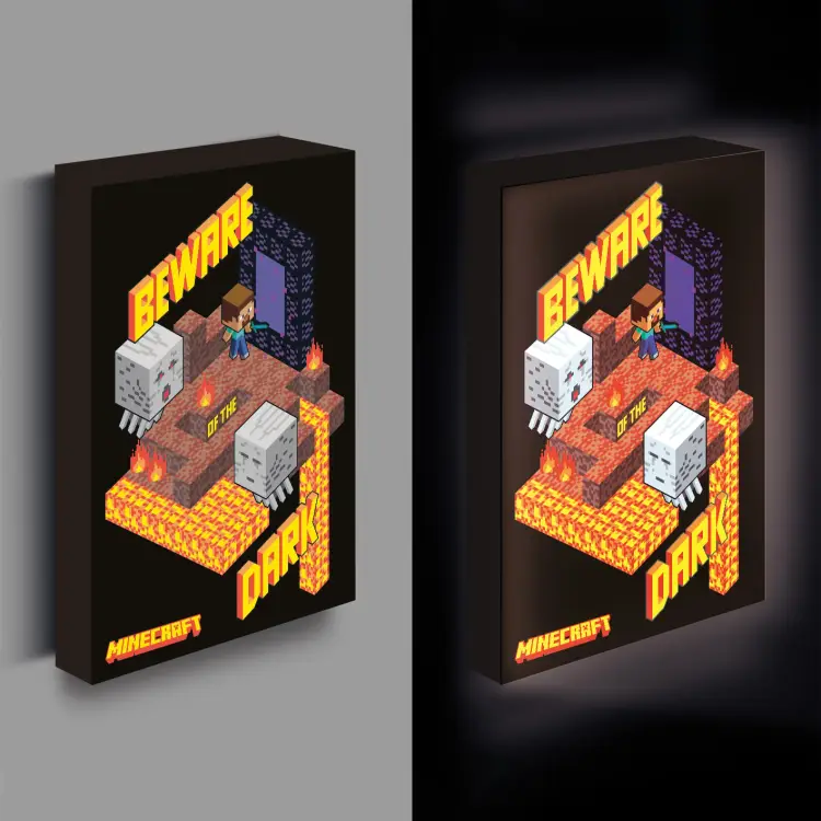 Pyramid - MINECRAFT - Light Canvas 40X30 Cm