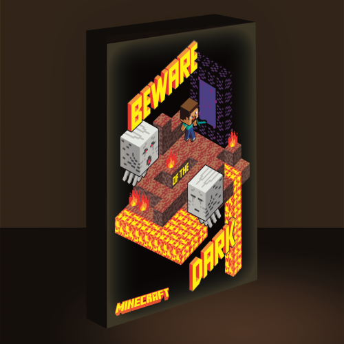 Pyramid - MINECRAFT - Light Canvas 40X30 Cm