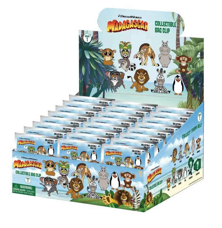 Monogram - MADAGASCAR - Series 1 - 3D Foam Bag Clip (Display 24 Pcs)