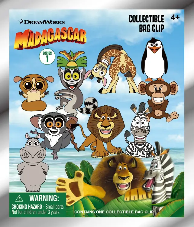 Monogram - MADAGASCAR - Series 1 - 3D Foam Bag Clip (Display 24 Pcs)