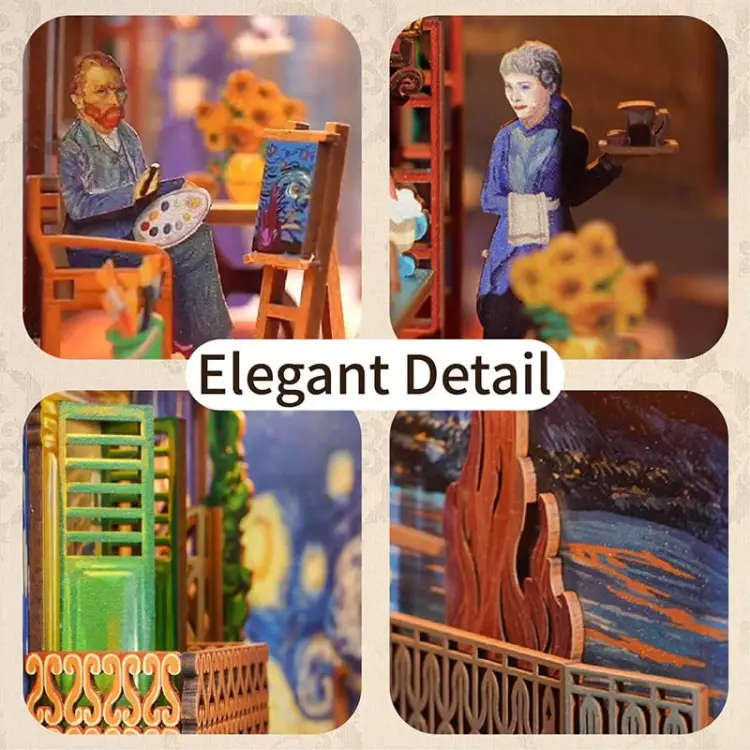 Tonecheer - BOOK NOOK KIT - DIY- Vincent's World - 80pcs + LED Light