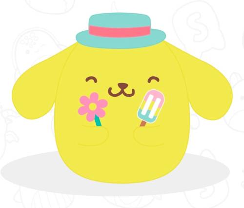 Jazware - SQUISHMALLOWS - Hello Kitty - Pompompurin Popsicle Plush 20cm