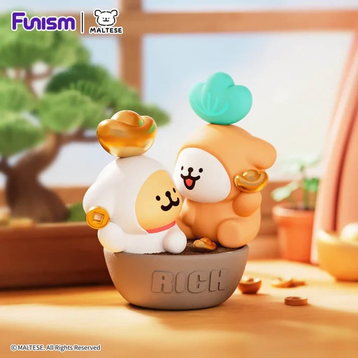 Funism - MALTESE - Lucky Paws Series - Blind Box 8 Figure set