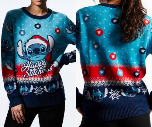 Cotton Division - LILO & STITCH - Stitch "Happy Stitchmas"- Women Christmas Sweaters (S)