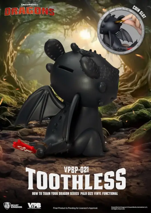 Beast Kingdom - DRAGON - Toothless - Bank Vinyl Figure 12cm