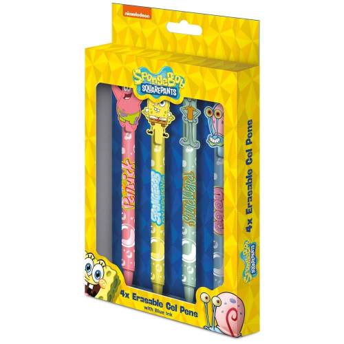 Pyramid - SPONGEBOB SQUARE PANTS  - 4 Head Topper Erasable Gel Pens