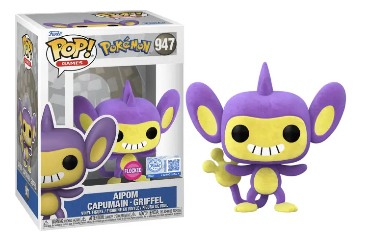 Funko - POKEMON - POP Games N° 947 - Aipom (Flocked)