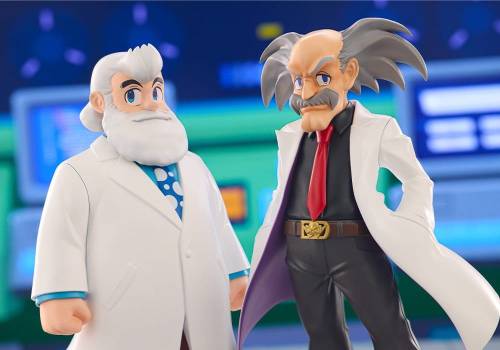 Kotobukiya - MEGA MAN - Dr. Willy & Dr. Light - Statue Oshi Works 22cm