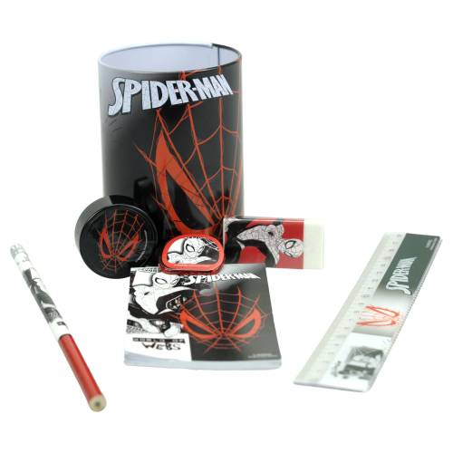 Vamos - SPIDER-MAN - Stationery Set + Pencil Pot - 7pc.