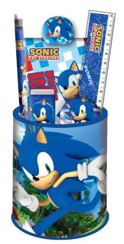 Vamos - SONIC - Stationery Set + Pencil Pot - 7pc.