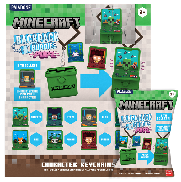 Paladone - MINECRAFT - Backpack Buddies (Display 24 Pcs)