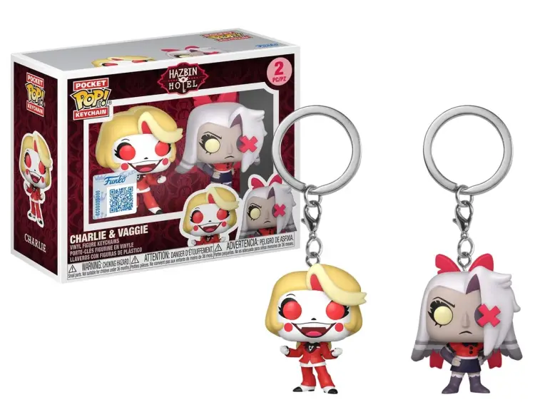 Funko - HAZBIN HOTEL - Pocket Pop Keychains 2 Pack- Charlie & Vaggie