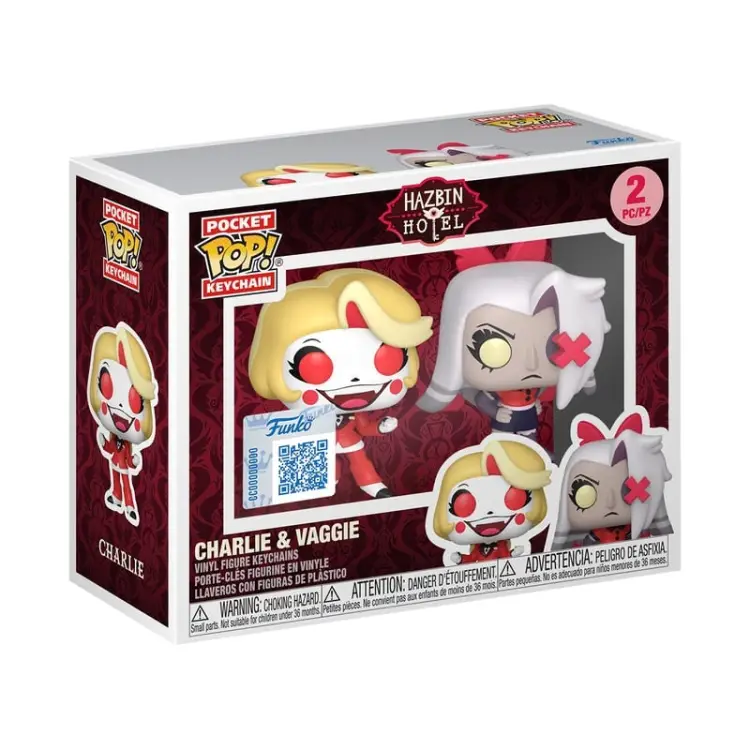 Funko - HAZBIN HOTEL - Pocket Pop Keychains 2 Pack- Charlie & Vaggie