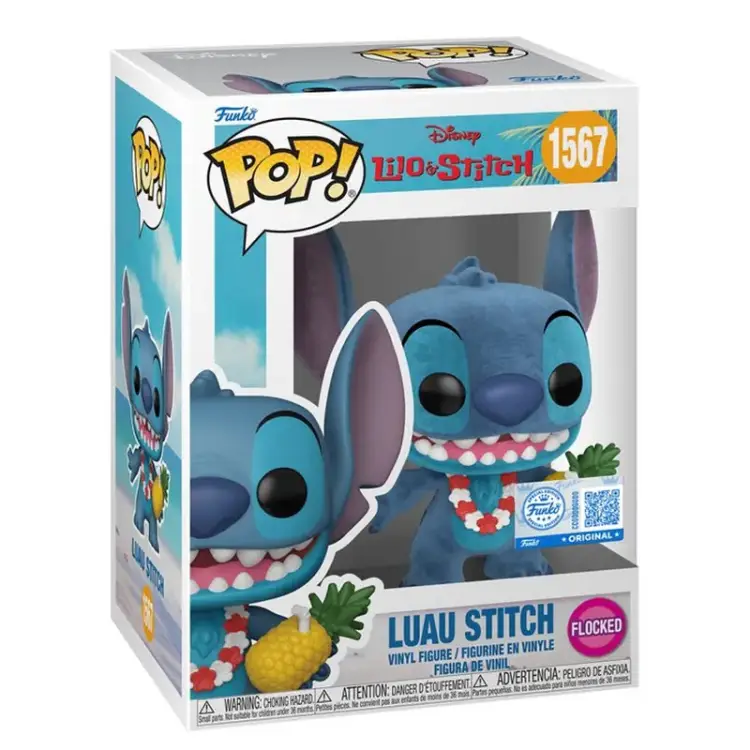 Funko POP! Disney: Lilo & Stitch - Luau Stitch (Flocked) #1567 (Exclusive)
