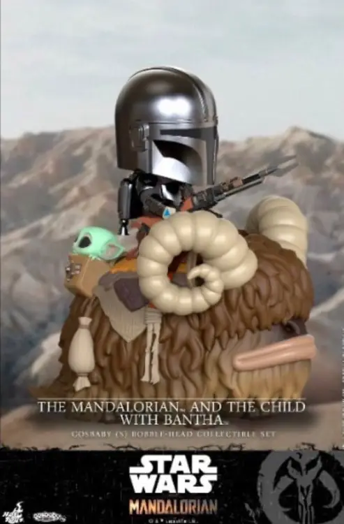 Hot Toys - STAR WARS - Cosbaby - Wave 3 - Mandalorian & Child with Bantha