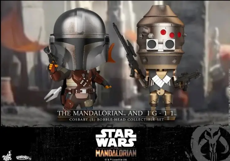 Hot Toys - STAR WARS - Cosbaby - Wave 3 - Mandalorian & IG-11 Set