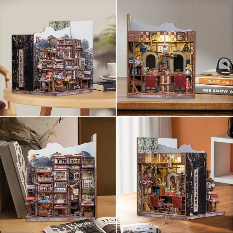 Cutebee - BOOK NOOK KIT - DIY - Twilight of the Warriors - 272pc + LED Light