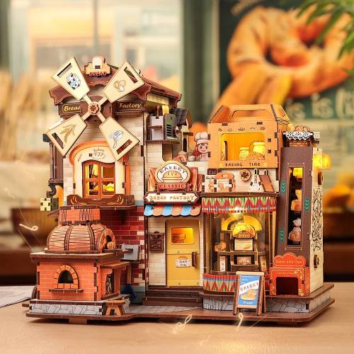 Cutebee - BOOK NOOK KIT - DIY - Bread Factory - 576pc + LED Light