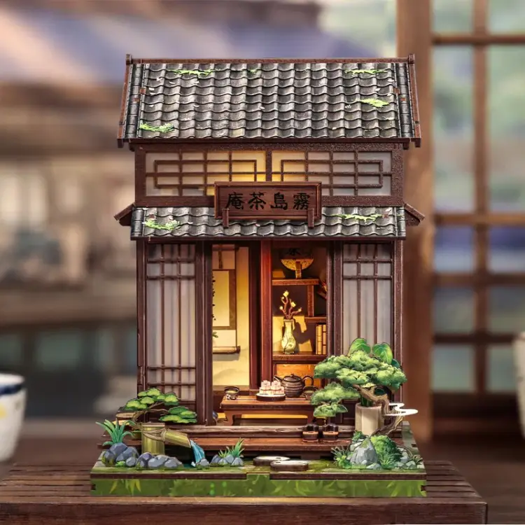 Cutebee - BOOK NOOK KIT - DIY - Kirishima Cha-an - 145pc + LED Light