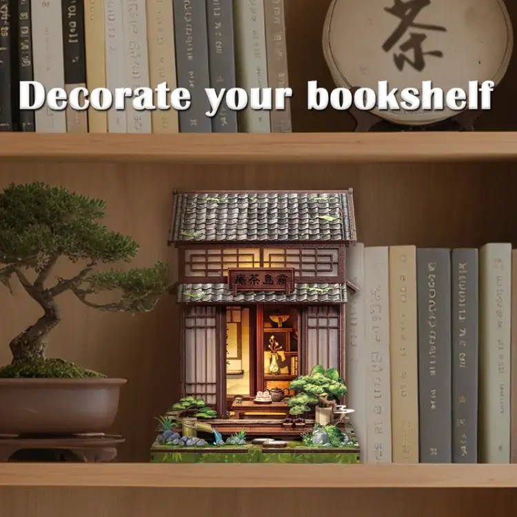 Cutebee - BOOK NOOK KIT - DIY - Kirishima Cha-an - 145pc + LED Light