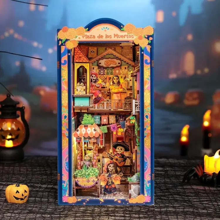 Cutebee - BOOK NOOK KIT - DIY - Plaza de los Muertos- 350pc + LED Light