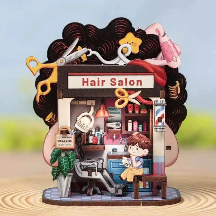 Cutebee - TALEBOX CORNER - Mini House Kit - Hair Salon - 53pc