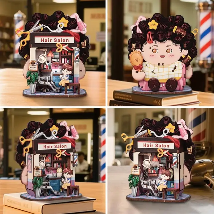 Cutebee - TALEBOX CORNER - Mini House Kit - Hair Salon - 53pc